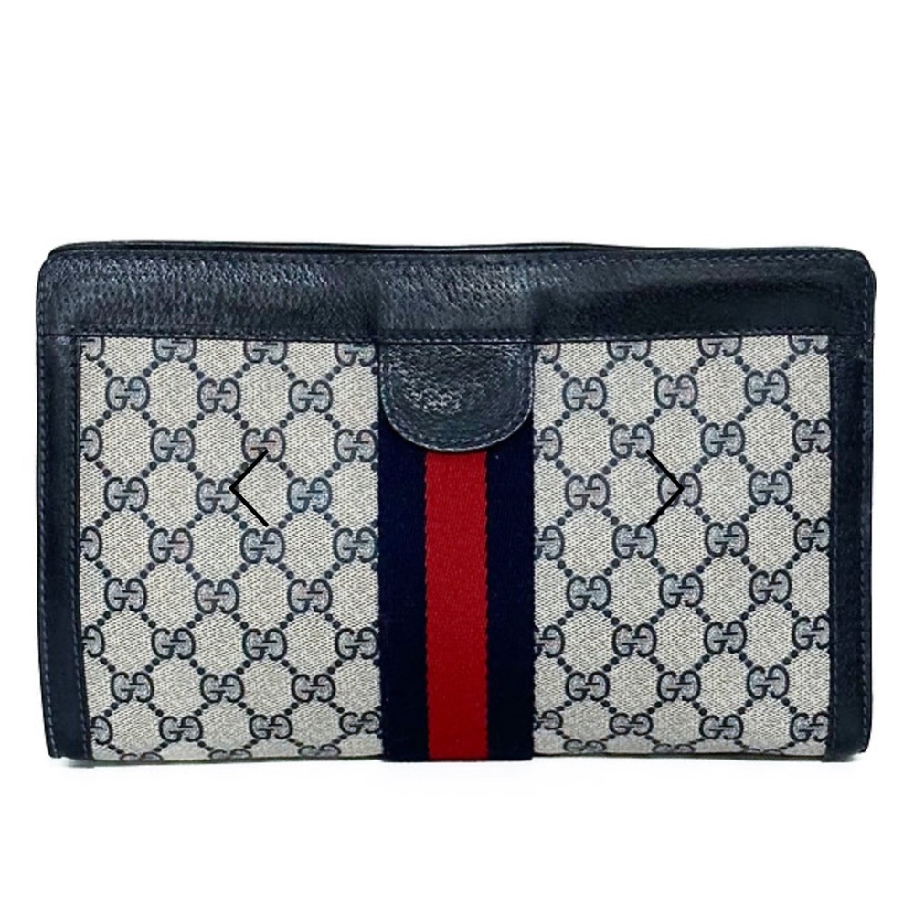 Gucci Navy and Red sherry line vintage - Picture 3 of 12